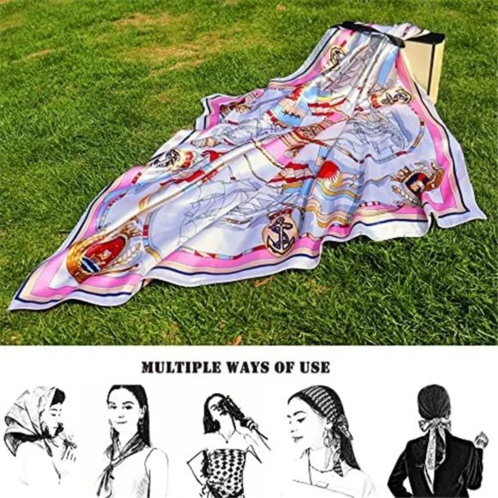 4PCS Large Satin Head Scarf for Women - Picture 5 of 5